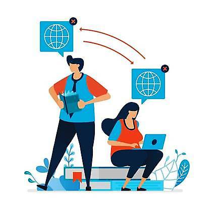 EPS 해외이미지 전신 여자 교육 남자 화살표 일러스트 들기 앉기 성인 두명 책 노트북 학습 온라인 공유 지구모양 성인만 해외일러스트 모양 지구 모션 사람 전자제품 파일형식 벡터 이미지허브