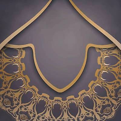 EPS 해외이미지 문양 백그라운드 일러스트 사람없음 회색 금색 빈티지 화려 고급 해외일러스트 카드프레임 컬러 컨셉 프레임 파일형식 벡터 이미지허브