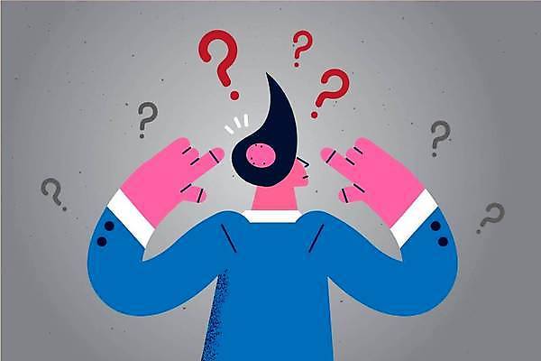 EPS 해외이미지 전신 라이프스타일 남자 일러스트 한명 상반신 성인 물음표 가리킴 질병 의문 탈모 성인남자한명만 해외일러스트 1 기호 컨셉 의학 사람 손짓 생활 증상 남자한명만 성인남자만 파일형식 벡터 이미지허브