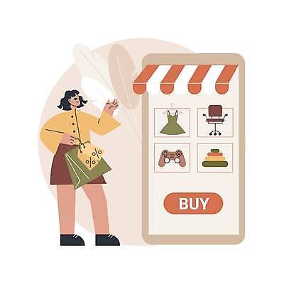 EPS 해외이미지 전신 응시 옷 여자 잎 의자 일러스트 한명 서기 들기 성인 스마트폰 쇼핑백 꼬리표 손들기 게임기 온라인쇼핑 모바일쇼핑 차양 성인여자한명만 해외일러스트 식물 1 시선 가구 가방 모션 사람 핸드폰 스마트기기 쇼핑 라벨 온라인 여자한명만 성인여자만 파일형식 벡터 이미지허브