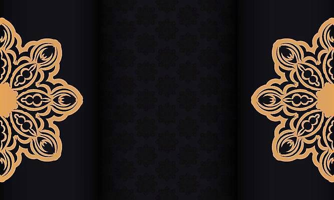 EPS 해외이미지 문양 백그라운드 일러스트 사람없음 검은색 금색 화려 고급 카피스페이스 해외일러스트 카드프레임 컬러 컨셉 프레임 공백 파일형식 벡터 이미지허브