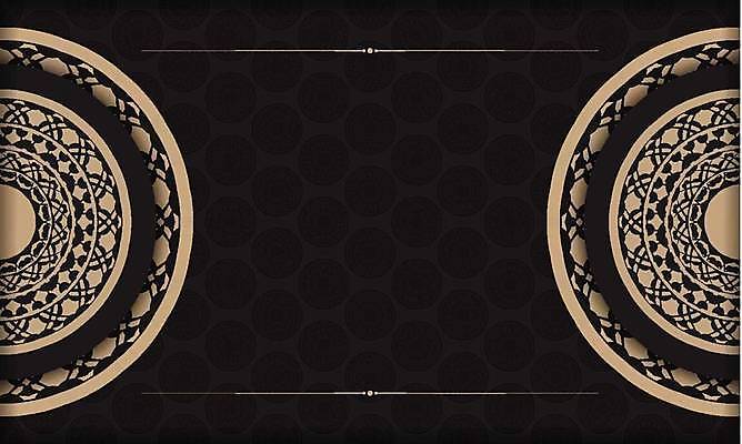 EPS 해외이미지 문양 백그라운드 일러스트 사람없음 검은색 금색 원형 화려 고급 카피스페이스 해외일러스트 도형 컬러 컨셉 공백 파일형식 벡터 이미지허브