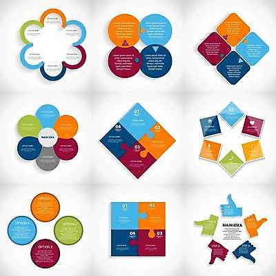 EPS 해외이미지 일러스트 비즈니스 사람없음 그래픽 세트 자료 인포그래픽 정보 최고 원형 퍼즐 연결 손모양 마름모 꽃모형 해외일러스트 모양 도형 모형 파일형식 벡터 손_신체부위 이미지허브