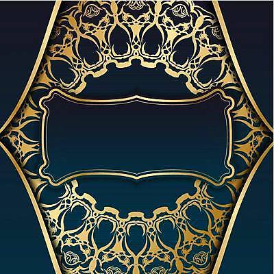 EPS 해외이미지 문양 디자인 백그라운드 일러스트 프레임 사람없음 금색 화려 고급 남색 카피스페이스 국경 해외일러스트 컬러 컨셉 공백 파일형식 벡터 이미지허브