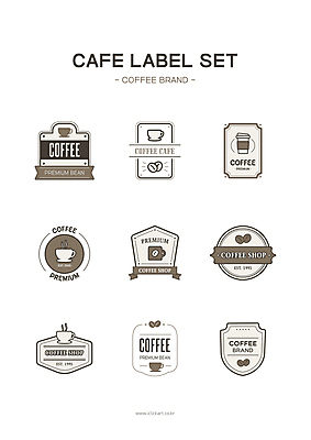리본 커피 일러스트 사람없음 세트 갈색 라벨 카페 원두 원형 커피잔 심볼 육각형 직사각형 방패모양 오각형 테이크아웃컵 프리미엄 국내일러스트 AI파일 모양 도형 음료 컬러 잔 프레임 컵 상점 방패 파일형식 벡터