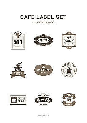 리본 커피 일러스트 왕관 사람없음 세트 갈색 라벨 카페 원두 원형 커피잔 커피포트 심볼 정사각형 그라인더 직사각형 왕관모양 프리미엄 국내일러스트 AI파일 모양 도형 음료 컬러 주전자 잔 프레임 상점 커피용품 파일형식 벡터