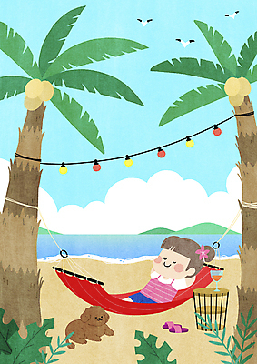 PSD 구름 한마리 여자 음료 어린이 일러스트 탁자 갈매기 하늘 휴식 나뭇잎 슬리퍼 함께함 한명 소녀 상반신 해변 여름 여름휴가 바캉스 반려동물 야자수 눕기 여름풍경 잠 강아지 힐링 해먹 알전구 소녀한명만 국내일러스트 자연요소 나무 동물 1 계절 바다 가구 신발 컨셉 잎 전구 모션 조류 휴가 사람 풍경 침대 개 여자한명만 소녀만 파일형식 여름_계절