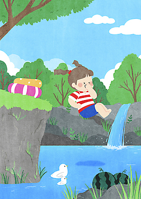 전신 PSD 나무 구름 여자 어린이 두마리 일러스트 물놀이 하늘 휴식 수박 오리 한명 소녀 여름 여름휴가 바캉스 계곡 점프 여름풍경 절벽 폭포 잡기 즐거움 다이빙 힐링 튜브 소녀한명만 국내일러스트 자연요소 식물 1 계절 감정 컨셉 2 과일 모션 자연 놀이 조류 휴가 사람 풍경 수영 수중스포츠 여자한명만 소녀만 파일형식 여름_계절