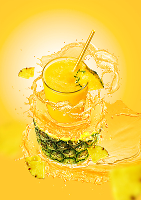 PSD 편집이미지 잔 빨대 사람없음 노란색 파인애플 액체표현 튀는물 상큼 과즙 과일조각 파인애플주스 스플래쉬 이미지편집 식기 컬러 조각 과일 순간포착 액체 과일주스 열대과일 파일형식