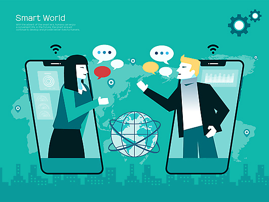 여자 남자 지구 말풍선 세계지도 일러스트 커뮤니케이션 스마트라이프 말하기 대화 상반신 성인 두명 스마트폰 글로벌 마주보기 스마트 소통 민트색 의사소통 성인만 국내일러스트 AI파일 라이프스타일 컬러 컨셉 지도 모션 사람 핸드폰 스마트기기 세계 파일형식 벡터