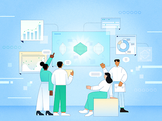 전신 응시 여자 남자 하늘색 말풍선 일러스트 회사 비즈니스 회의 그래프 서기 들기 앉기 여러명 성인 스크린 가리킴 비즈니스맨 비즈니스우먼 프레젠테이션 창업 성인만 국내일러스트 AI파일 시선 다수 모션 사람 손짓 파란색 직장인 자영업 파일형식 벡터