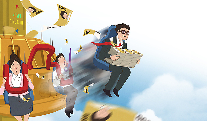 전신 PSD 여자 남자 일러스트 들기 성인 세명 경제 비행 직장인 떨어짐 돈다발 놀이기구 주식 탈출 재테크 투자 오만원 매도 주가상승 주가하락 주식시장 코스피 성인만 흩날리기 국내일러스트 직업 컨셉 지폐 돈 비즈니스 모션 사람 금융 하락 상승 파일형식