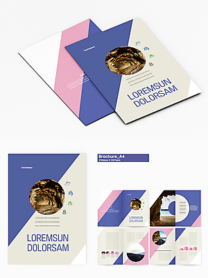 템플릿 길 리플렛 바다 분홍색 자연 그래프 팜플렛 해변 사람없음 파란색 동굴 원그래프 나무다리 베이지색 인디자인 INDD 이미지템플릿 컬러 다리_건축물 생태계 파일형식