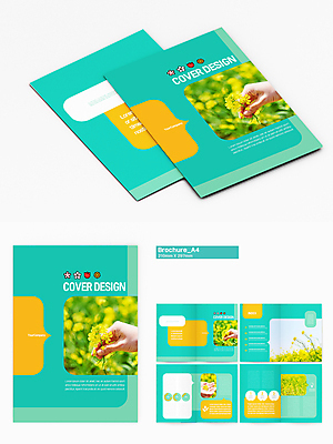 템플릿 손 꽃 리플렛 말풍선 자연 들기 풍경 팜플렛 아웃포커스 신체부위 노란색 유채 민트색 유채밭 인디자인 INDD 이미지템플릿 식물 컬러 밭 모션 촬영기법 사람 생태계 파일형식