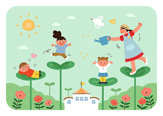 전신 구름 모자 한마리 여자 남자 꽃 어린이 일러스트 자연 조류 서기 들기 소녀 소년 여러명 성인 초록색 눕기 태양 손들기 새싹 점프 유치원 물뿌리개 유치원선생님 물뿌리기 자연친화 국내일러스트 AI파일 자연요소 식물 동물 1 잡화 교육 컬러 다수 모션 사람 교사 생태계 파일형식 벡터