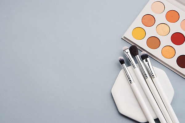 포토 JPG 해외이미지 사람없음 세트 뷰티 화장품 오브젝트 아이섀도 메이크업브러쉬 해외포토 붓 파일형식 이미지허브