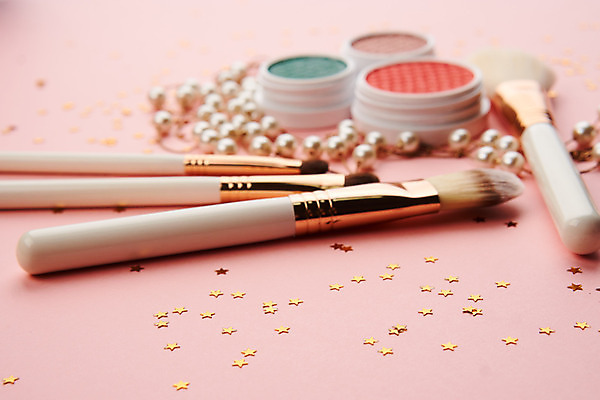 포토 JPG 해외이미지 사람없음 세트 뷰티 화장품 오브젝트 아이섀도 메이크업브러쉬 해외포토 붓 파일형식 이미지허브