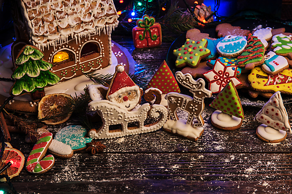 포토 JPG 해외이미지 크리스마스 실내 사람없음 쿠키 루돌프 과자집 산타모양 크리스마스트리모양쿠키 진저쿠키 나무배경 해외포토 모양 기념일 백그라운드 사슴 디저트 내부 산타클로스 파일형식 이미지허브