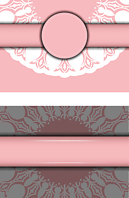 포토 JPG 해외이미지 문양 분홍색 프레임 사람없음 세트 원형 화려 고급 빅토리아 카피스페이스 해외일러스트 도형 컬러 컨셉 공백 파일형식 이미지허브