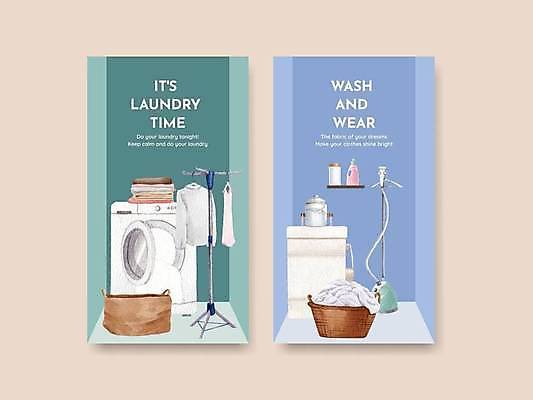 EPS 해외이미지 가사 일러스트 사람없음 옷걸이 서비스 세탁기 빨래바구니 빨랫감 세탁실 세탁용품 손세탁 해외일러스트 생활용품 바구니 가전제품 빨래 파일형식 벡터 이미지허브