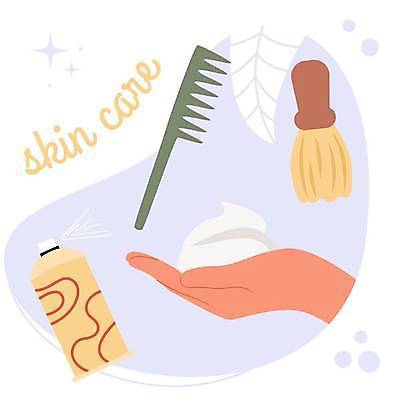 EPS 해외이미지 손 일러스트 신체부위 뷰티 건강관리 거품 솔 머리빗 이발 스프레이 면도크림 해외일러스트 건강 관리 사람 위생용품 미용용품 파일형식 벡터 이미지허브