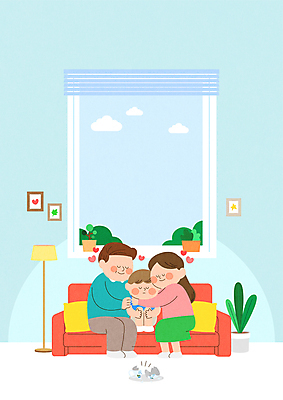 전신 구름 여자 남자 아들 어린이 하늘색 쿠션 일러스트 창문 가족 포옹 엄마 앉기 소년 성인 컵 세명 소파 손상 슬픔 하트 아빠 위로 깨짐 달래기 국내일러스트 AI파일 자연요소 모양 식기 감정 컨셉 의자 관계 안기 모션 사람 파란색 파일형식 벡터