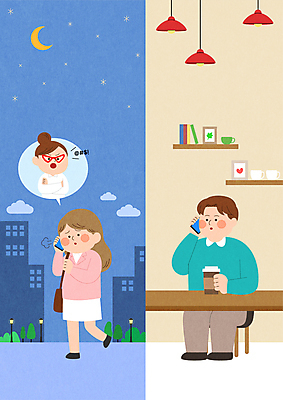 전신 커플 여자 남자 별 커피 말풍선 일러스트 조명 들기 앉기 상반신 성인 세명 스마트폰 걷기 팔짱 카페 달 한숨 야간 상사 퇴근 통화 위로 우울감 테이크아웃컵 퇴근길 성인만 안경낌 국내일러스트 AI파일 자연요소 감정 안경 음료 비즈니스 관계 모션 사람 컵 핸드폰 스마트기기 상점 출퇴근 파일형식 벡터