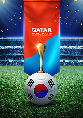 PSD 편집이미지 축구공 응원 잔디 사람없음 초록색 파란색 빛 축구 스타디움 깃발 태극기 축구장 트로피 태극 꽃가루 축구경기 카타르 객석 월드싸커 이미지편집 식물 문양 스포츠 컬러 중동 공 축구용품 스포츠시설 경기 구기 경기장 국기 가루 상_우승 파일형식