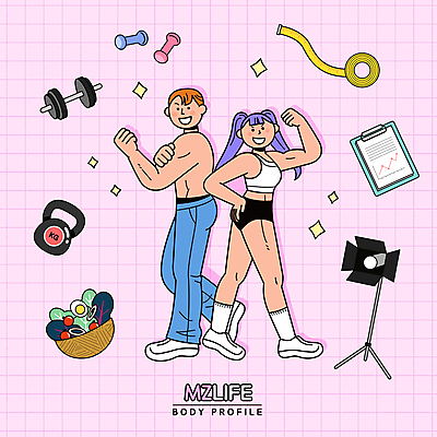 전신 라이프스타일 여자 남자 분홍색 포즈 다이어트 채소 일러스트 근육 그래프 조명 줄자 서기 성인 두명 운동복 유행 사진촬영 헬스 아령 샐러드 청바지 서류판 조명장치 케틀벨 성인만 홈트레이닝 MZ세대 바디프로필 국내일러스트 AI파일 옷 음식 컬러 바지 모션 자 건강 사람 생활 운동 사무용품 촬영 장비 세대 파일형식 벡터