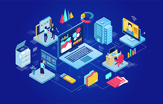 전신 여자 남자 일러스트 회사 비즈니스 그래프 직장 대화 서기 앉기 빌딩 여러명 상반신 성인 건물 파란색 노트북 컴퓨터 스크린 모니터 칠판 업무 비즈니스맨 비즈니스우먼 인쇄기 USB 책상 파일 폴더 아이소메트릭 오피스빌딩 얼굴없음 성인만 국내일러스트 AI파일 건축물 컬러 가구 다수 모션 말하기 사람 전자제품 작업 직장인 파일형식 벡터