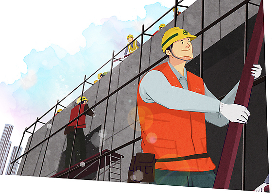 전신 PSD 남자 건축 일러스트 사다리 노동자 건설업 작업복 공사 서기 미소 들기 여러명 상반신 성인 건물 건설현장 작업 안전모 건축자재 철근 건설자재 공사인부 안전조끼 재개발 철골 성인남자만 건설근로자 국내일러스트 직업 건축물 옷 산업 다수 모션 표정 사람 도구 헬멧 안전장비 남자만 성인만 파일형식