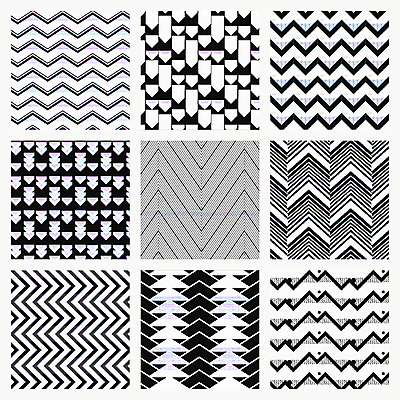 JPG 해외이미지 디자인 패턴 일러스트 추상 사람없음 세트 검은색 심플 지그재그 해외일러스트 컬러 무늬 파일형식 이미지허브