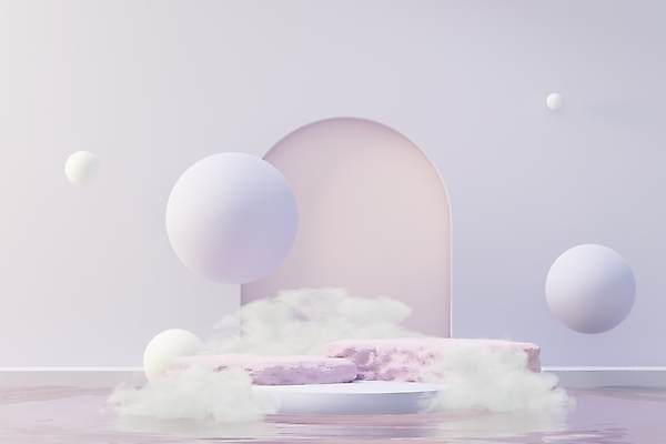 포토 JPG 해외이미지 디자인 백그라운드 컨셉 추상 사람없음 장식 3D 무대 원형 연기 오브젝트 아치 연보라색 단상 파스텔톤 포디움 목업 해외포토 도형 컬러 무늬 보라색 디지털합성 파일형식 이미지허브