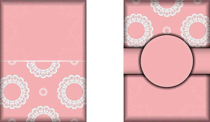 EPS 해외이미지 문양 분홍색 일러스트 프레임 사람없음 세트 원형 화려 고급 빅토리아 카피스페이스 해외일러스트 도형 컬러 컨셉 공백 파일형식 벡터 이미지허브