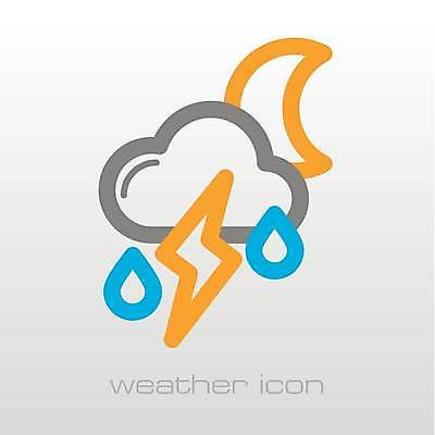 EPS 해외이미지 구름 계절 일러스트 하늘 바람 날씨 그래픽 물 여름 어둠 달 떨어짐 야간 번개 예측 달빛 심볼 사인 윤곽 폭풍 흐림 뇌우 해외일러스트 자연요소 컨셉 파일형식 벡터 이미지허브