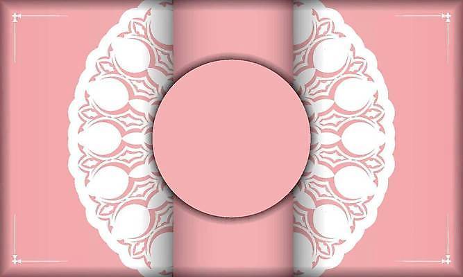 EPS 해외이미지 문양 분홍색 일러스트 프레임 사람없음 원형 화려 고급 빅토리아 카피스페이스 해외일러스트 도형 컬러 컨셉 공백 파일형식 벡터 이미지허브