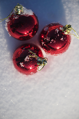 포토 JPG 해외이미지 주간 크리스마스장식 겨울 사람없음 야외 하이앵글 눈 세개 오너먼트 해외포토 자연요소 계절 뷰포인트 크리스마스 날씨 3 파일형식 이미지허브