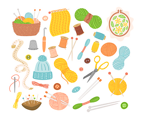 포토 JPG 해외이미지 일러스트 단추 줄자 틀 취미 사람없음 세트 뜨개질 털실 실 바느질 실타래 자수 수공예 양모 골무 대바늘 손뜨개 수틀 엘리먼트 코바늘 핸드메이드 해외일러스트 자 직물 공예 파일형식 이미지허브