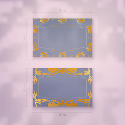 EPS 해외이미지 디자인 백그라운드 패턴 일러스트 명함 사람없음 세트 회색 금색 고급 만다라 목업 해외일러스트 컬러 컨셉 무늬 파일형식 벡터 이미지허브