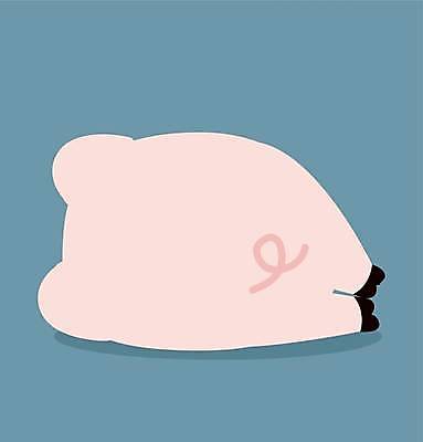 EPS 해외이미지 일러스트 사람없음 눕기 잠 돼지 꼬리 해외일러스트 포유류 모션 파일형식 벡터 이미지허브