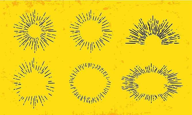 EPS 해외이미지 일러스트 폭죽 사람없음 빛 세트 방사형 효과 썬버스트 해외일러스트 디자인 파일형식 벡터 이미지허브