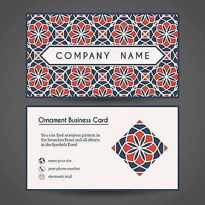 EPS 해외이미지 디자인 패턴 일러스트 명함 사람없음 파란색 주황색 고급 스타일 해외일러스트 컬러 컨셉 무늬 파일형식 벡터 이미지허브