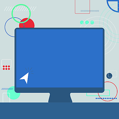 JPG 해외이미지 디자인 백그라운드 일러스트 비즈니스 프레임 사람없음 파란색 컴퓨터 모니터 카피스페이스 해외일러스트 컬러 전자제품 공백 파일형식 이미지허브