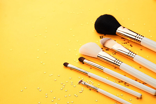 포토 JPG 해외이미지 사람없음 세트 뷰티 화장품 오브젝트 아이섀도 메이크업브러쉬 해외포토 붓 파일형식 이미지허브