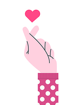 JPG 해외이미지 손 분홍색 일러스트 사람없음 신체부위 하트 손하트 해외일러스트 모양 컬러 사람 손짓 파일형식 이미지허브
