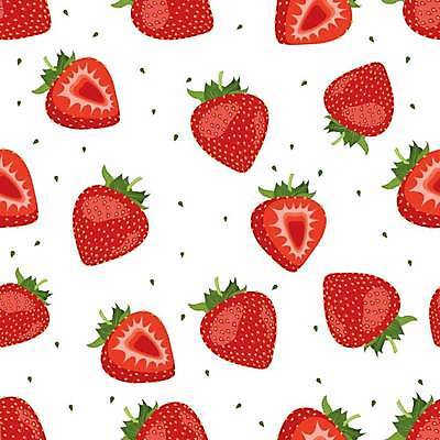 EPS 해외이미지 백그라운드 패턴 일러스트 딸기 디저트 사람없음 빨간색 해외일러스트 음식 컬러 무늬 과일 파일형식 벡터 이미지허브