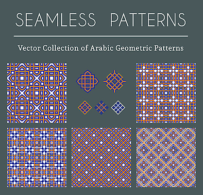 EPS 해외이미지 패턴 일러스트 사람없음 파란색 주황색 심볼 지오메트릭 해외일러스트 컬러 무늬 파일형식 벡터 이미지허브