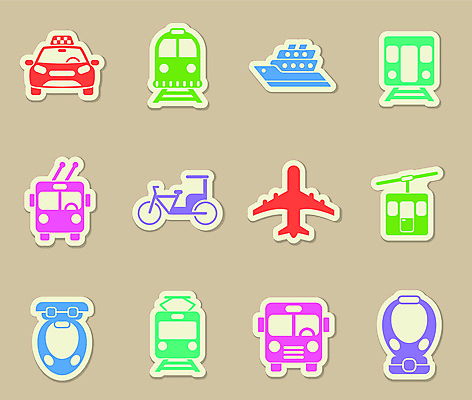 포토 JPG 해외이미지 스티커 버스 비행기 사람없음 세트 컬러풀 라벨 자전거 전철 택시 케이블카 해외포토 육상교통 컬러 항공교통 승용차 자동차 대중교통 프레임 바이크 파일형식 이미지허브