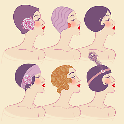 JPG 해외이미지 헤어스타일 디자인 여자 얼굴 일러스트 미술 여러명 상반신 성인 그래픽 장식 뷰티 유행 덮개 빈티지 화려 클래식 복고 클립 머리장식 시카고 스타일 성인여자만 헤어액세사리 해외일러스트 다수 컨셉 장신구 문화예술 사람 신체부위 미국 뚜껑 여자만 성인만 파일형식 이미지허브