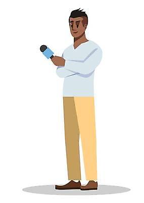 EPS 해외이미지 클립아트 직업 캐릭터 디자인 남자 일러스트 서기 사람 검은색 텔레비전 장비 뉴스 플랫 만화 묘사 마이크 상업 심플 방송 애니메이션 리포터 멀티미디어 고립 소셜 생존 스타일 현실 디테일 해외일러스트 일러캐릭터 컬러 음향기기 모션 전자제품 파일형식 벡터 이미지허브